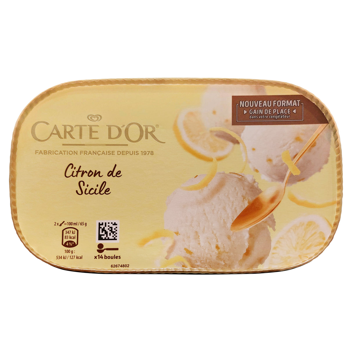 Carte d'or sorbet citron de Sicile
