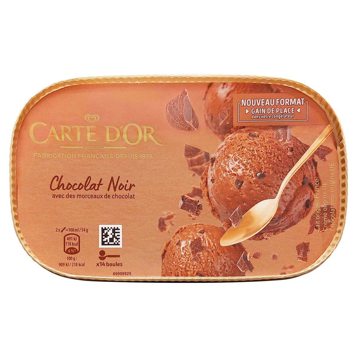 Carte d'or crème glacée dessert chocolat noir